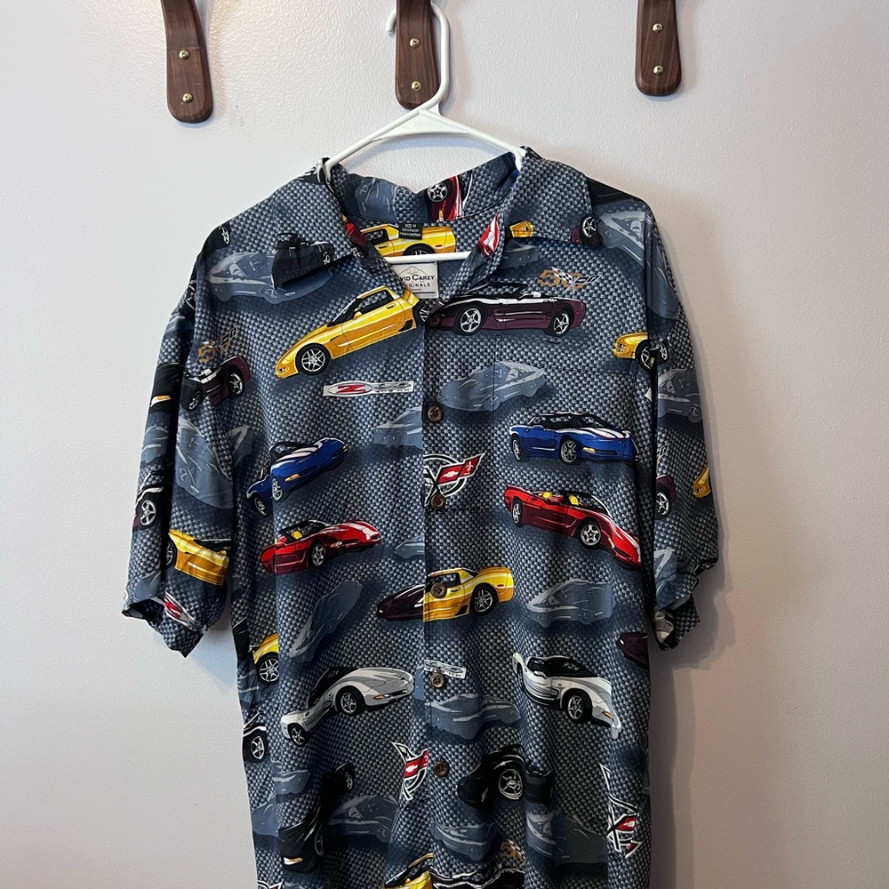 Corvette Graphic Button-Up Shirt